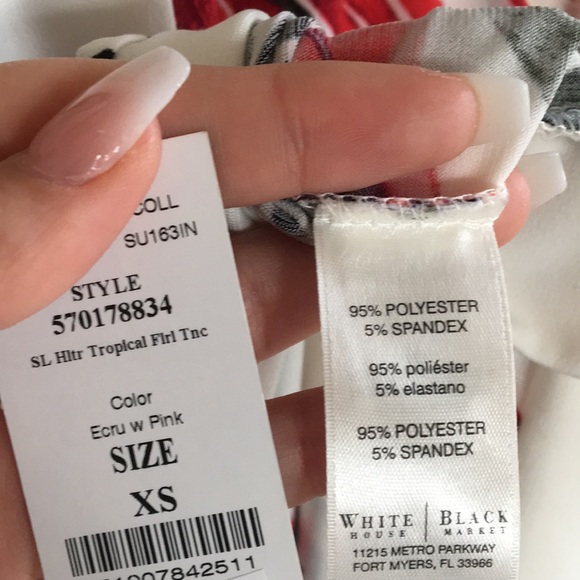 WHITE HOUSE BLACK MARKET Halter tropical tunic - Picture 7 of 8